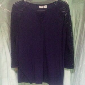 Chic Navy Blue Women's Top